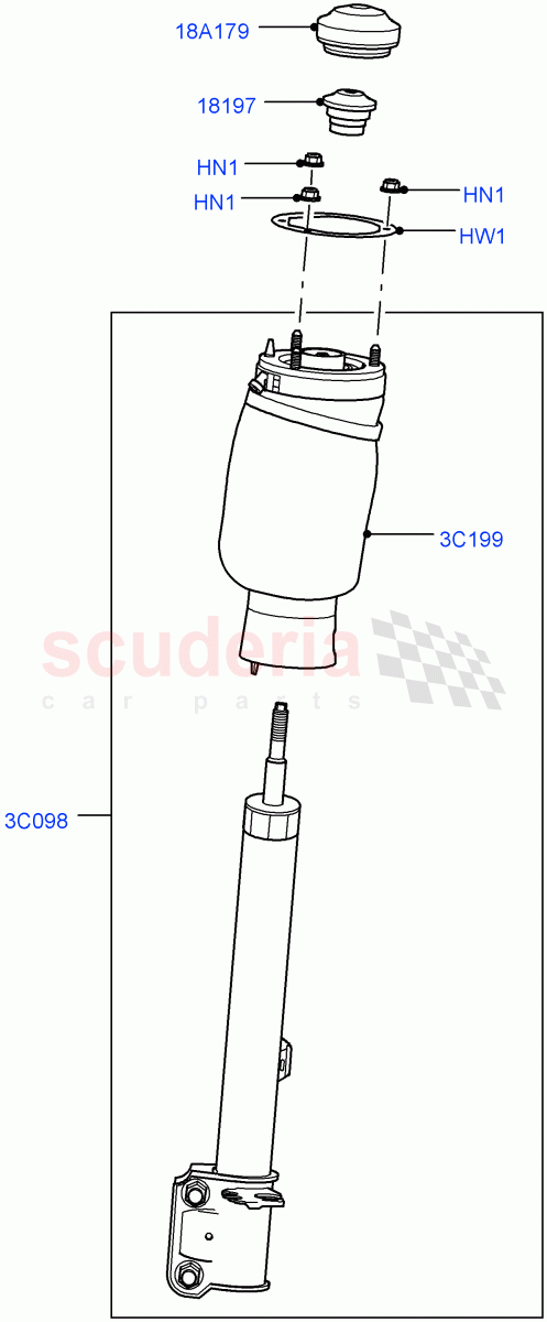 Front Suspension Struts And Springs (Less Armoured, Less Adaptive Damping) ((V) FROMAA000001) of Land Rover Land Rover Range Rover (2010-2012) [4.4 DOHC Diesel V8 DITC]