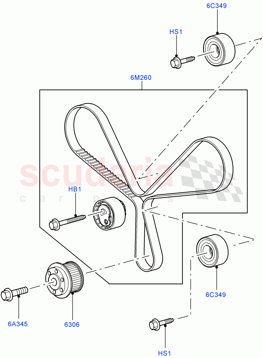 Timing Gear (Lower) (Lion Diesel 2.7 V6 (140KW)) ((V) FROMAA000001) of Land Rover Land Rover Discovery 4 (2010-2016) [2.7 Diesel V6]