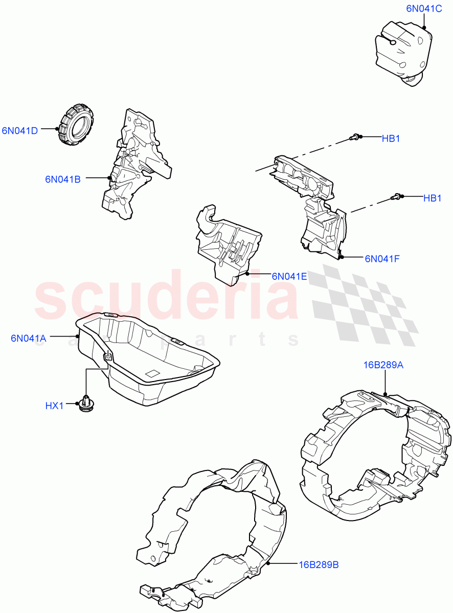 Insulators - Front (Engine) (Halewood (UK)) ((V) TOKH999999) of Land Rover Land Rover Discovery Sport (2015+) [1.5 I3 Turbo Petrol AJ20P3]