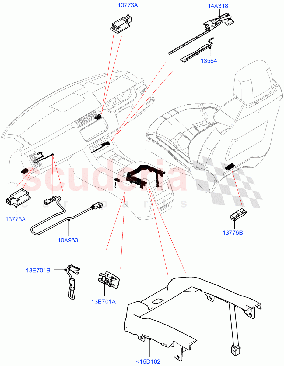 Interior Lamps (Front) of Land Rover Land Rover Range Rover Sport (2014+) [3.0 I6 Turbo Petrol AJ20P6]