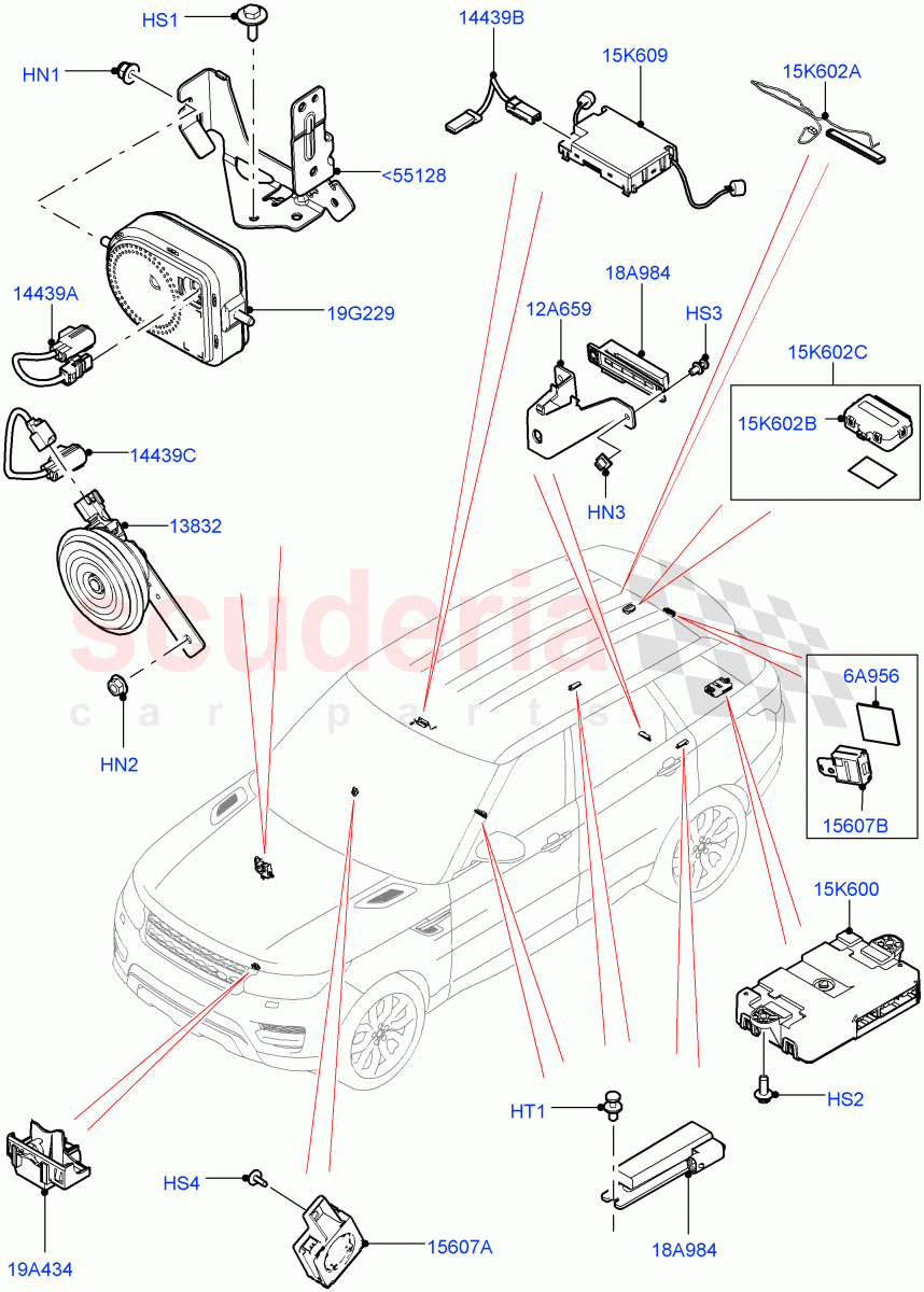 Anti-Theft Alarm Systems of Land Rover Land Rover Range Rover Sport (2014+) [3.0 I6 Turbo Diesel AJ20D6]