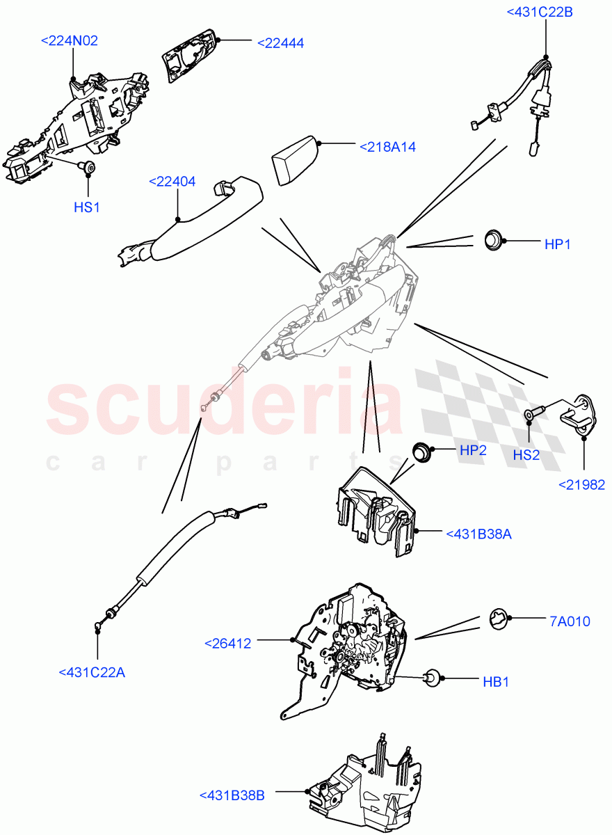 Rear Door Lock Controls (Itatiaia (Brazil)) ((V) FROMGT000001) of Land Rover Land Rover Discovery Sport (2015+) [2.0 Turbo Petrol AJ200P]