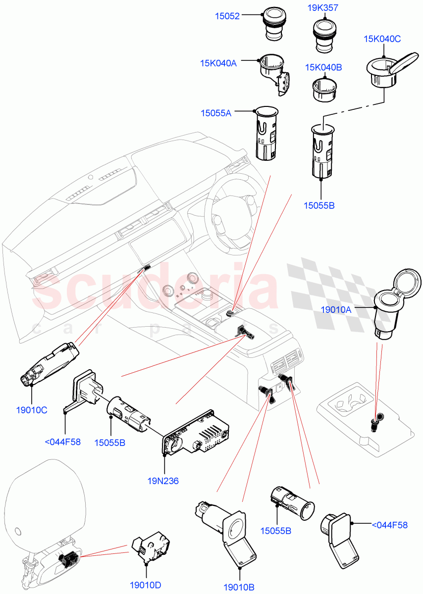 Instrument Panel Related Parts of Land Rover Land Rover Range Rover Velar (2017+) [3.0 I6 Turbo Petrol AJ20P6]