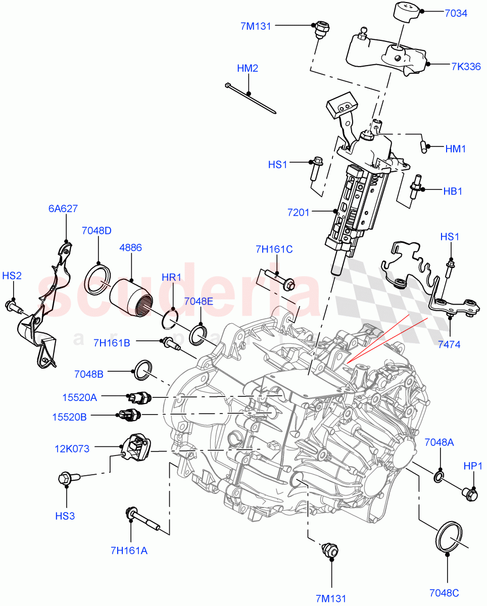 Manual Transmission External Cmpnts (2.2L CR DI 16V Diesel, 6 Speed Manual Trans M66 - AWD, Halewood (UK)) ((V) TOFH999999) of Land Rover Land Rover Discovery Sport (2015+) [2.0 Turbo Diesel]