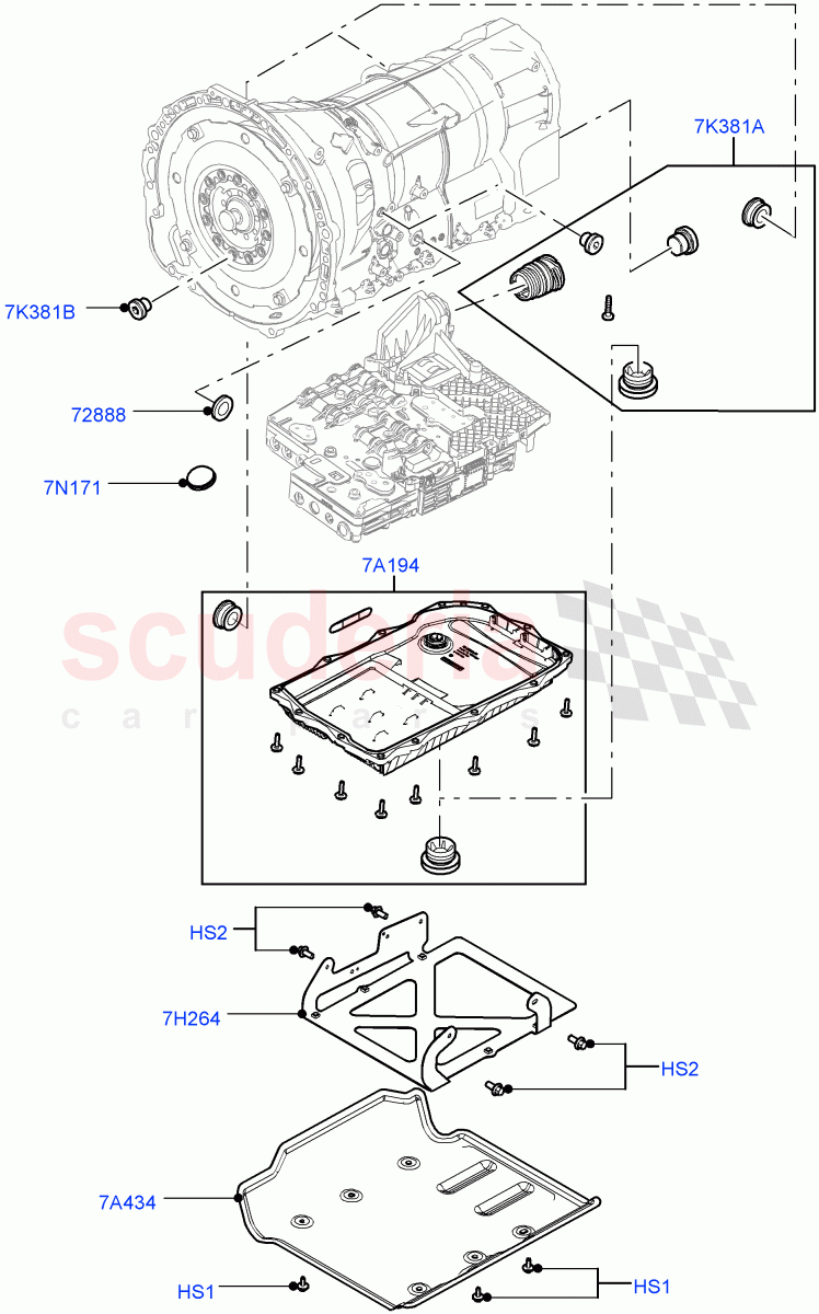 Transmission External Components (Nitra Plant Build) (8 Speed Auto Trans ZF 8HP45) ((V) FROMK2000001) of Land Rover Land Rover Discovery 5 (2017+) [2.0 Turbo Diesel]
