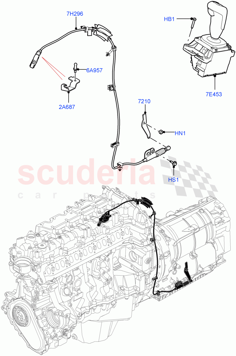 Gear Change-Automatic Transmission (3.0L AJ20D6 Diesel High, 8 Speed Auto Trans ZF 8HP76) ((V) FROMLA000001) of Land Rover Land Rover Range Rover Sport (2014+) [3.0 DOHC GDI SC V6 Petrol]