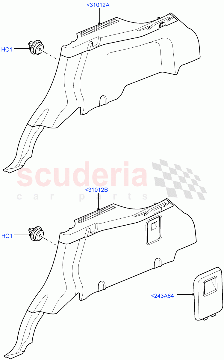 Side Trim (Luggage Compartment) ((V) FROMAA000001) of Land Rover Land Rover Range Rover Sport (2010-2013) [3.6 V8 32V DOHC EFI Diesel]
