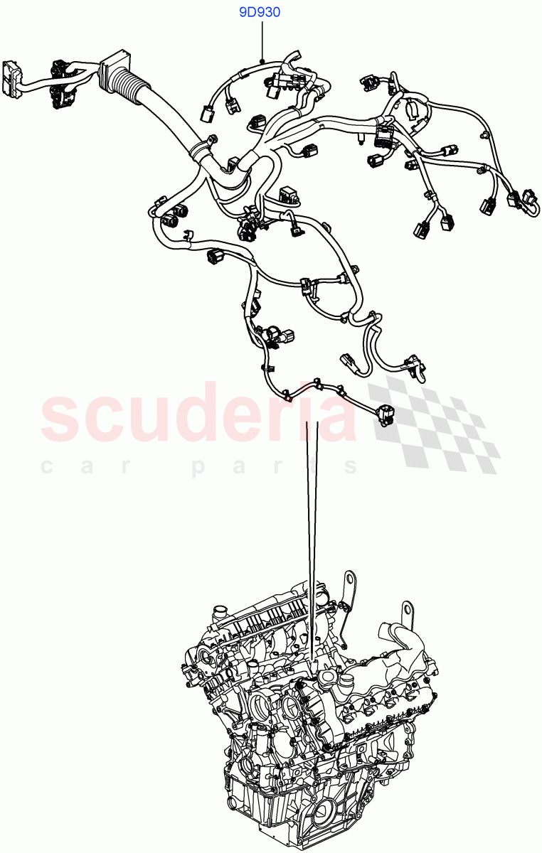 Electrical Wiring - Engine And Dash (Engine) (3.6L V8 32V DOHC EFi Diesel Lion) ((V) FROMAA000001) of Land Rover Land Rover Range Rover Sport (2010-2013) [3.6 V8 32V DOHC EFI Diesel]