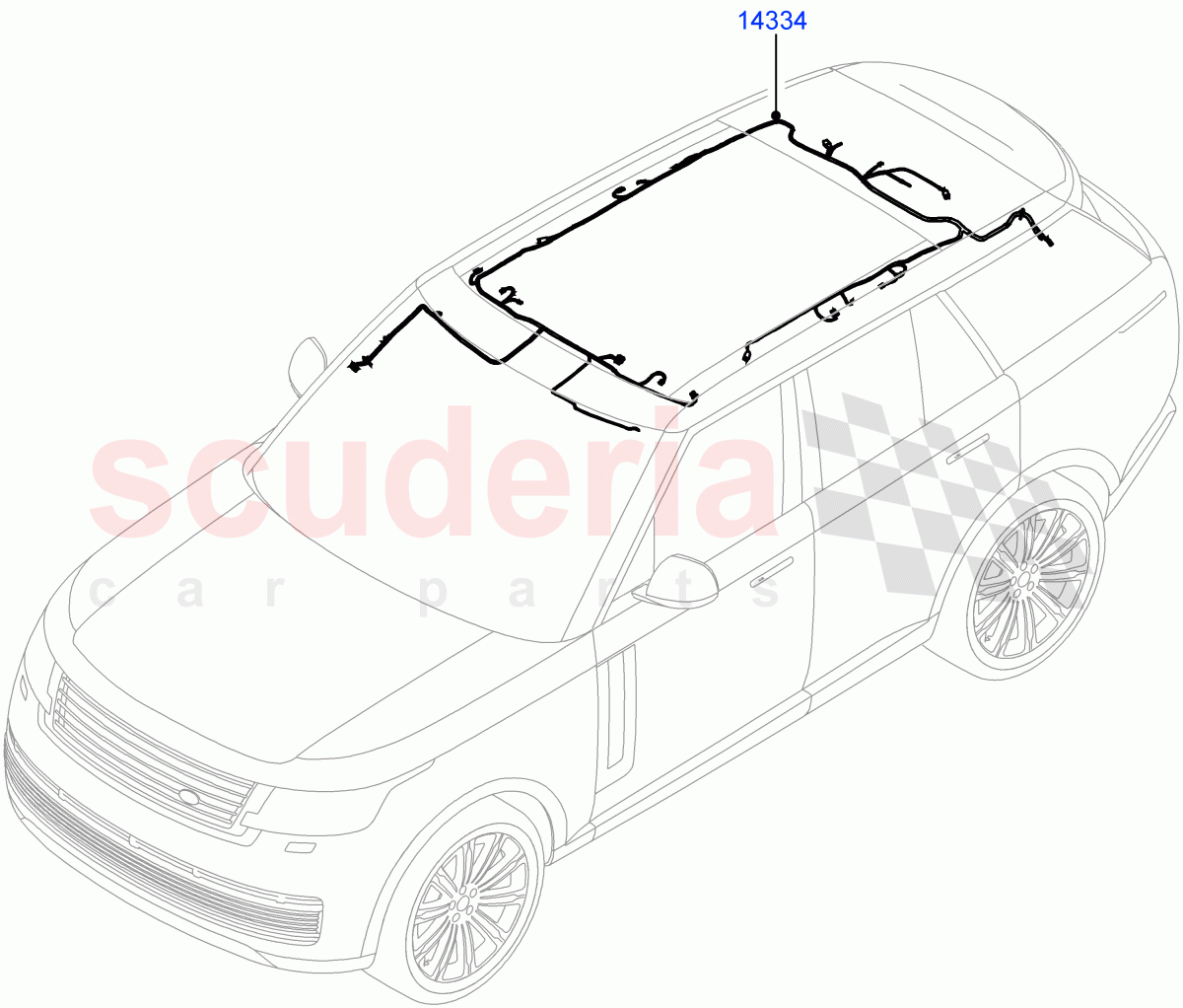 Electrical Wiring - Body And Rear (Roof) of Land Rover Land Rover Range Rover (2022+) [4.4 V8 Turbo Petrol NC10]