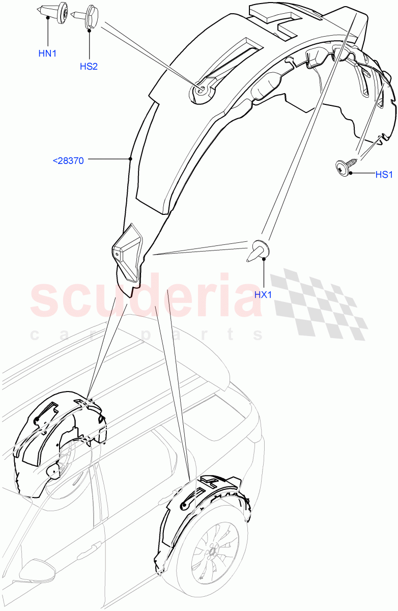 Side Panels - Inner (Wheelhouse) (Itatiaia (Brazil)) ((V) FROMGT000001) of Land Rover Land Rover Discovery Sport (2015+) [1.5 I3 Turbo Petrol AJ20P3]