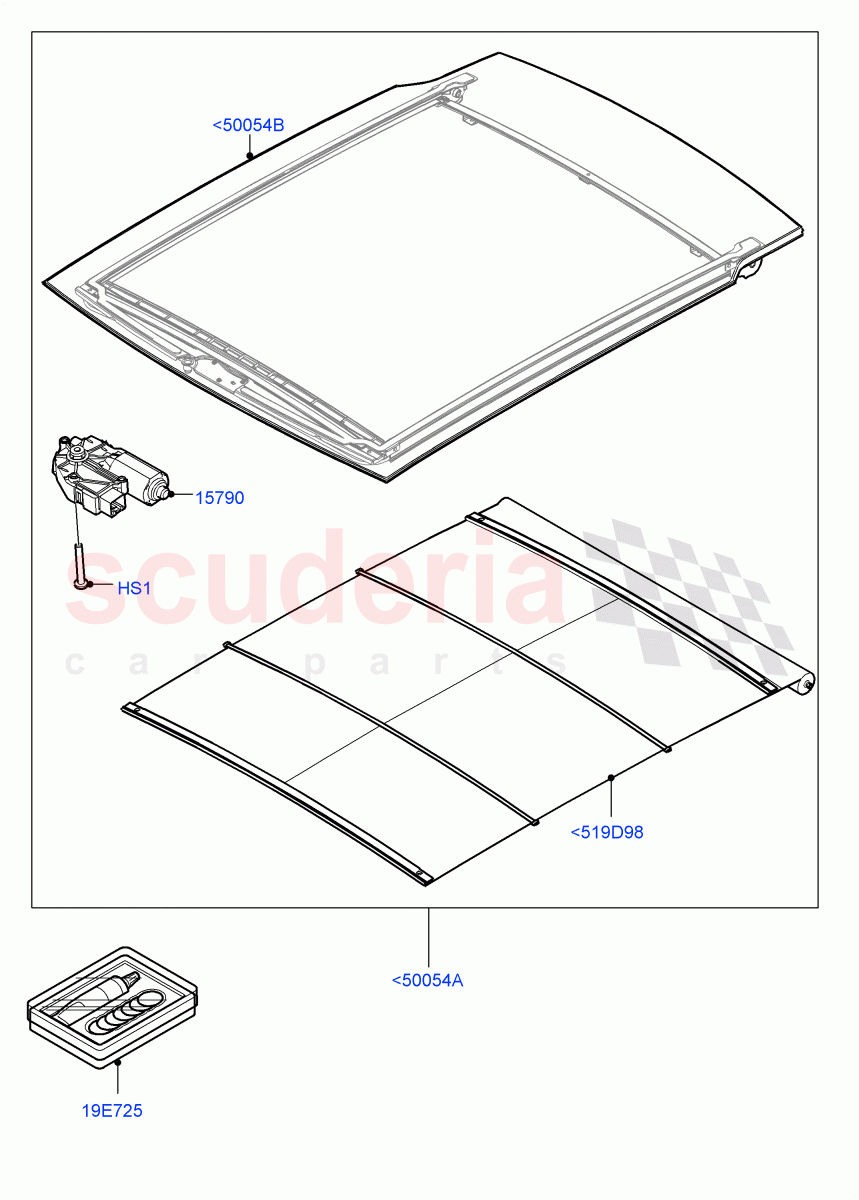 Panoramic Glass Roof (With Roof Conversion-Panorama Roof, Halewood (UK)) of Land Rover Land Rover Range Rover Evoque (2012-2018) [2.0 Turbo Petrol AJ200P]