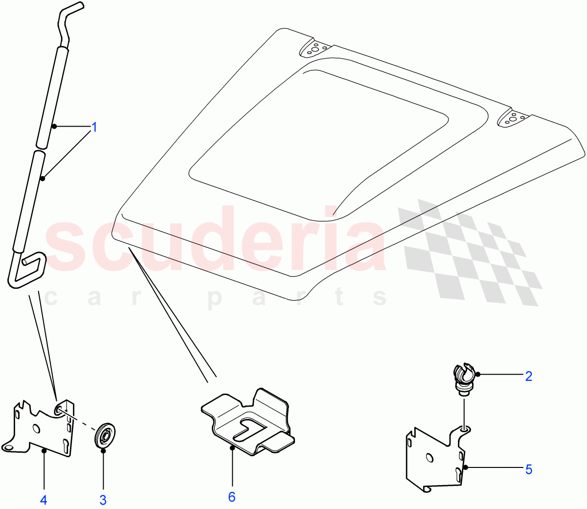 Bonnet Prop ((V) FROM7A000001) of Land Rover Land Rover Defender (2007-2016)
