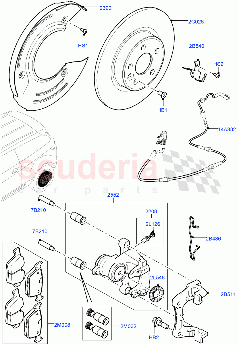Rear Brake Discs And Calipers (Changsu (China)) ((V) FROMGG134738) of Land Rover Land Rover Range Rover Evoque (2012-2018) [2.2 Single Turbo Diesel]