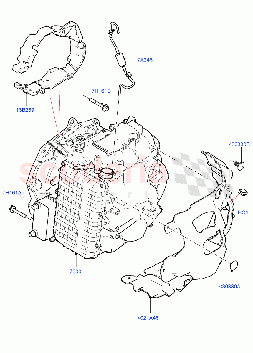 Auto Trans Assy & Speedometer Drive (2.0L AJ20D4 Diesel LF PTA, 9 Speed Auto Trans 9HP50, Halewood (UK), 2.0L AJ20D4 Diesel High PTA, 2.0L AJ20D4 Diesel Mid PTA) of Land Rover Land Rover Discovery Sport (2015+) [2.0 Turbo Petrol AJ200P]