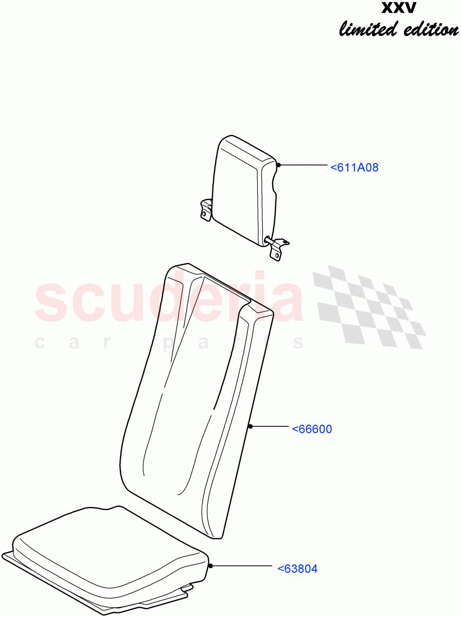 Rear Seat Covers (Row 3) (XXV Anniversary LE, With 7 Seat Configuration) ((V) FROMEA000001) of Land Rover Land Rover Discovery 4 (2010-2016) [4.0 Petrol V6]