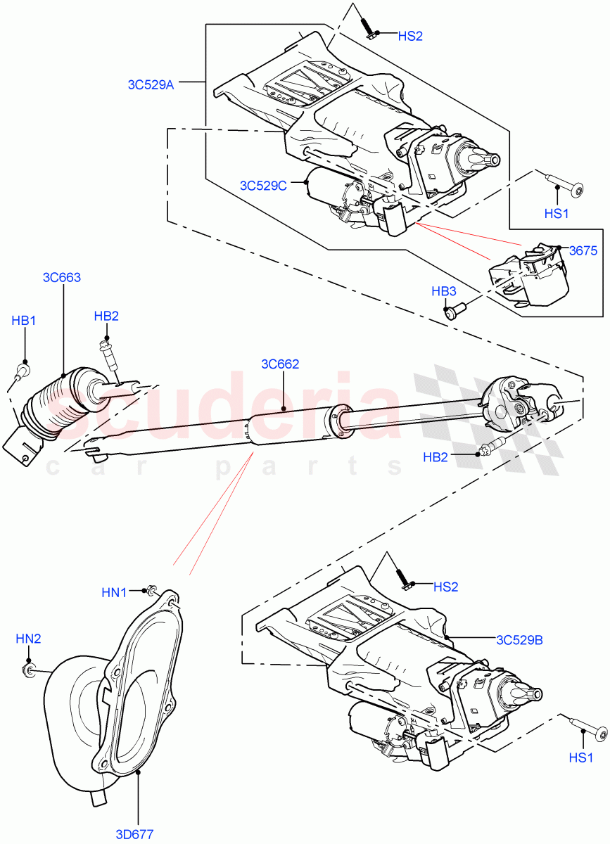 Steering Column (Solihull Plant Build) ((V) FROMHA000001) of Land Rover Land Rover Discovery 5 (2017+) [3.0 I6 Turbo Diesel AJ20D6]