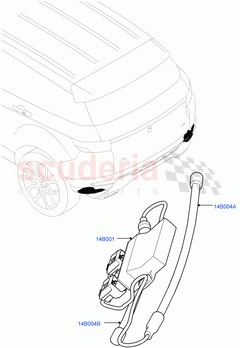 Vehicle Modules And Sensors (Gesture Tailgate System) (Changsu (China)) ((V) FROMGG134738) of Land Rover Land Rover Range Rover Evoque (2012-2018) [2.0 Turbo Petrol AJ200P]