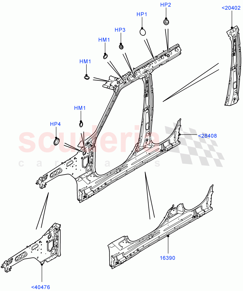 Side Panels - Inner (Inner - Front) of Land Rover Land Rover Range Rover (2012-2021) [2.0 Turbo Petrol AJ200P]