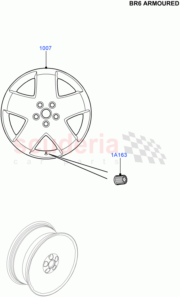 Wheels (With B6 Level Armouring) ((V) FROMAA000001) of Land Rover Land Rover Discovery 4 (2010-2016) [2.7 Diesel V6]