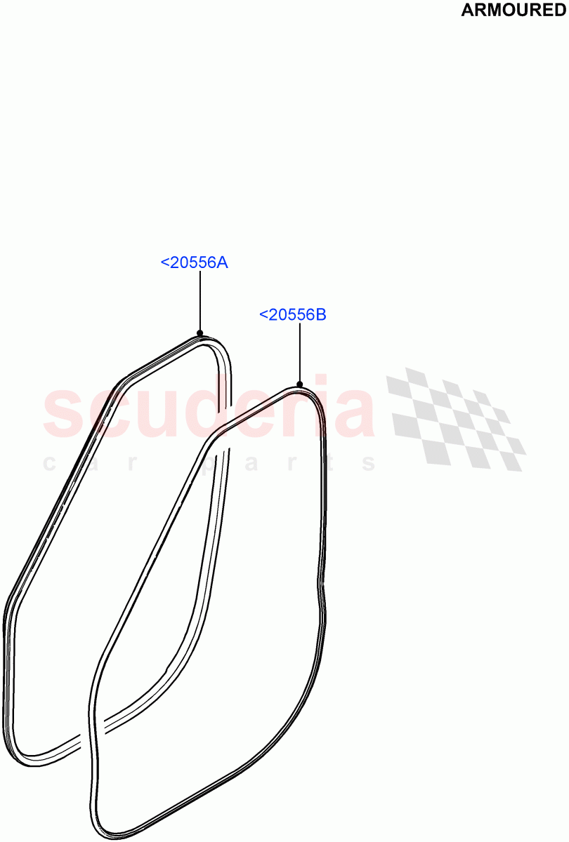 Front Doors, Hinges & Weatherstrips (Finisher And Seals, Weatherstrips And Seals) (Armoured) ((V) FROMEA000001) of Land Rover Land Rover Range Rover (2012-2021) [3.0 Diesel 24V DOHC TC]
