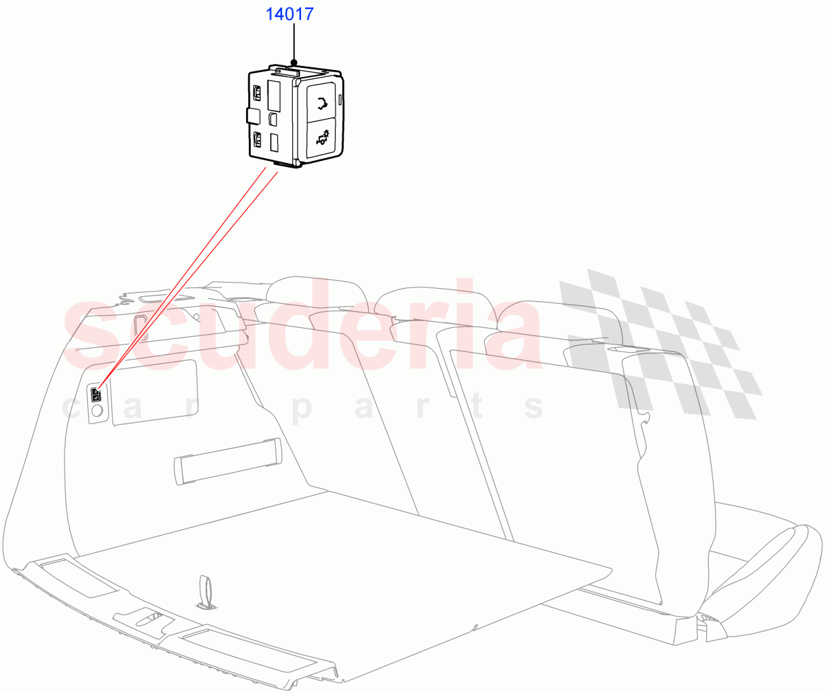 Switches (Luggage Compartment) (Changsu (China), Tow Hitch Elec Deployable Swan Neck) of Land Rover Land Rover Range Rover Evoque (2019+) [2.0 Turbo Diesel]