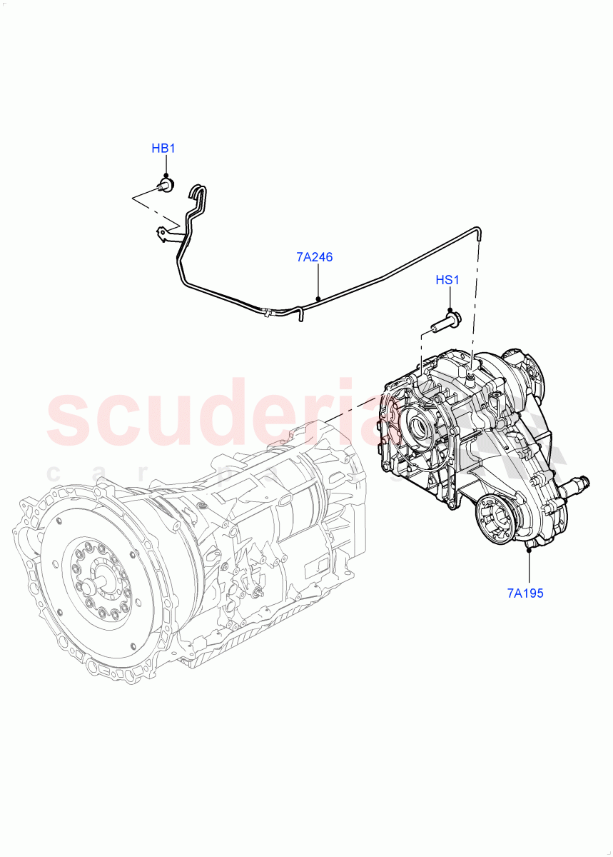 Transfer Drive Case (Nitra Plant Build) (With 1 Speed Transfer Case) ((V) FROMK2000001, (V) TOL2999999) of Land Rover Land Rover Discovery 5 (2017+) [2.0 Turbo Diesel]