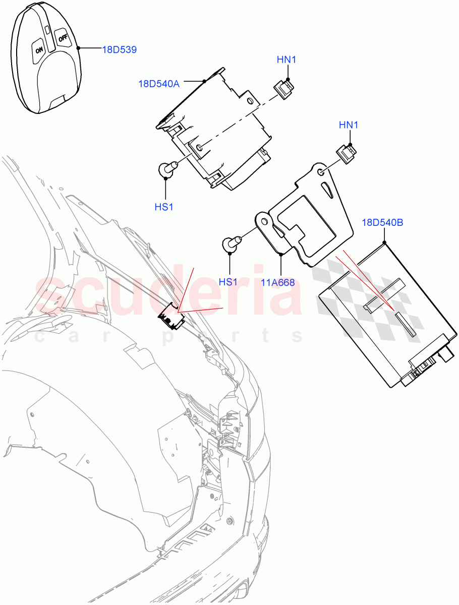 Auxiliary Fuel Fired Pre-Heater (Remote Control) (Park Heating With Remote Control, PARK HTG W/REMOTE CNTL PHEV) ((V) TOJA999999) of Land Rover Land Rover Range Rover (2012-2021) [5.0 OHC SGDI SC V8 Petrol]