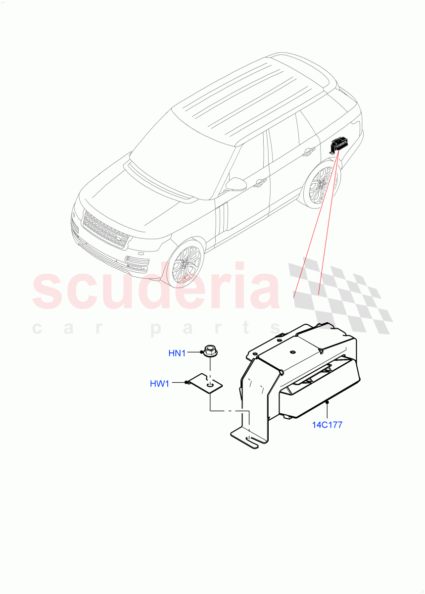 Vehicle Modules And Sensors (Tow Hitch Elec Deployable Swan Neck) ((V) FROMHA000001) of Land Rover Land Rover Range Rover (2012-2021) [5.0 OHC SGDI NA V8 Petrol]