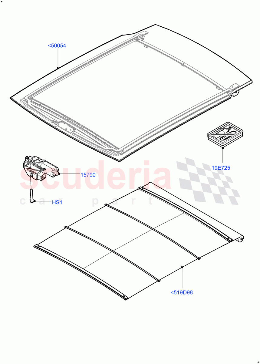 Panoramic Glass Roof (Itatiaia (Brazil)) ((V) FROMGT000001) of Land Rover Land Rover Discovery Sport (2015+) [2.0 Turbo Petrol AJ200P]