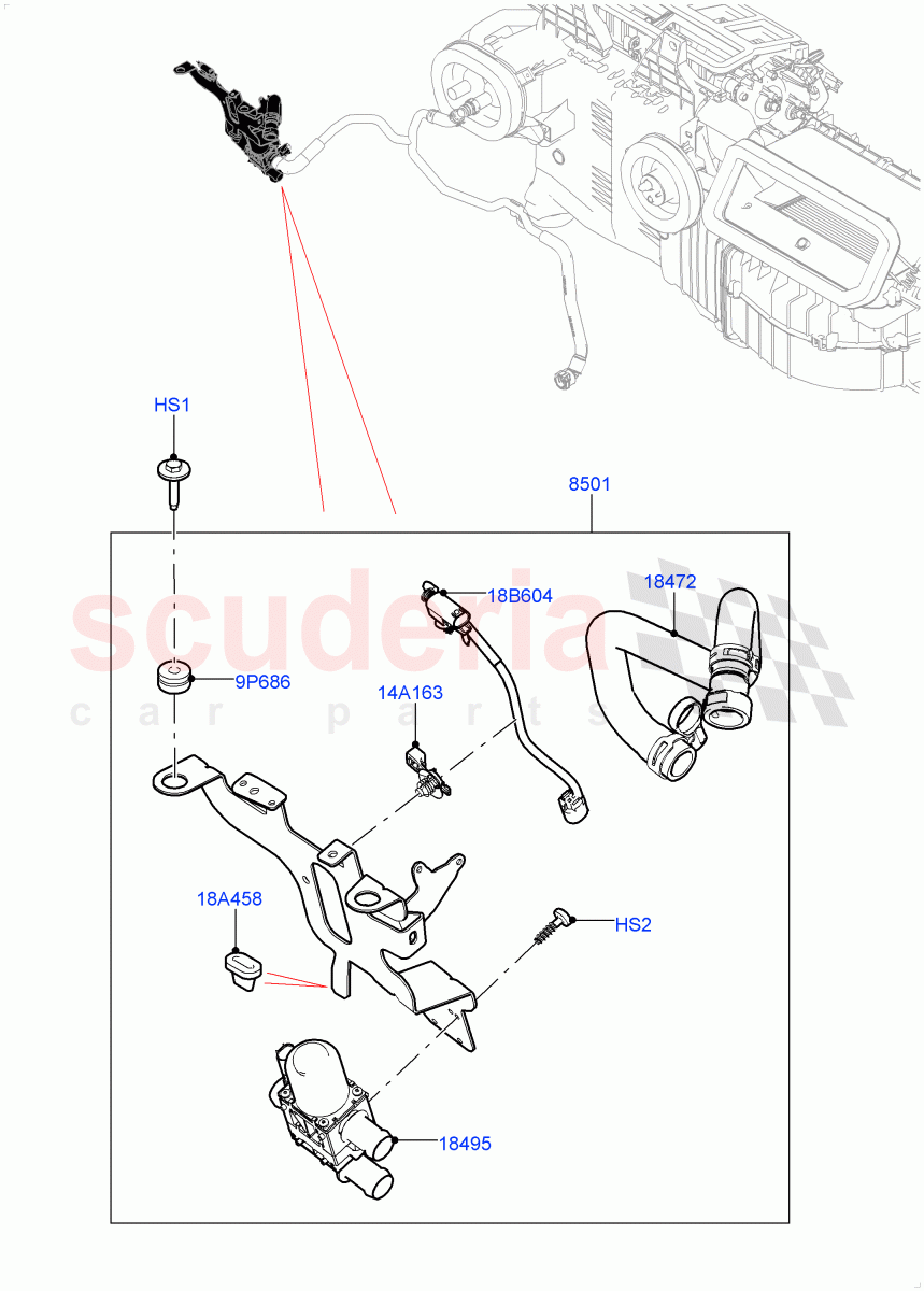 Auxiliary Circulation Coolant Pump (2.0L AJ200P Hi PHEV, Pre-Condition w/oFuel Operated Heat) ((V) FROMKA000001) of Land Rover Land Rover Range Rover (2012-2021) [5.0 OHC SGDI NA V8 Petrol]