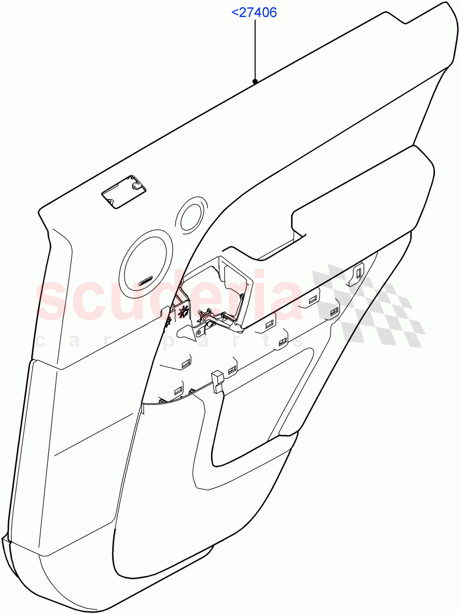 Rear Door Trim Panels of Land Rover Land Rover Range Rover Sport (2014+) [3.0 I6 Turbo Diesel AJ20D6]