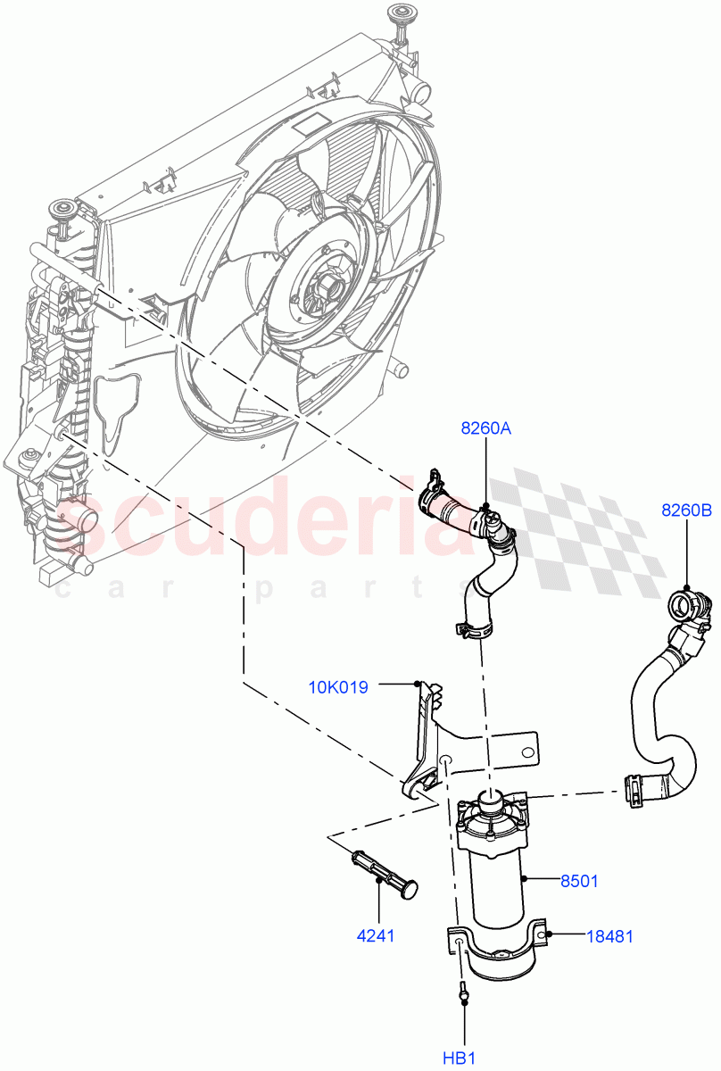 Water Pump (5.0L OHC SGDI SC V8 Petrol - AJ133) ((V) FROMAA000001) of Land Rover Land Rover Range Rover Sport (2010-2013) [5.0 OHC SGDI SC V8 Petrol]