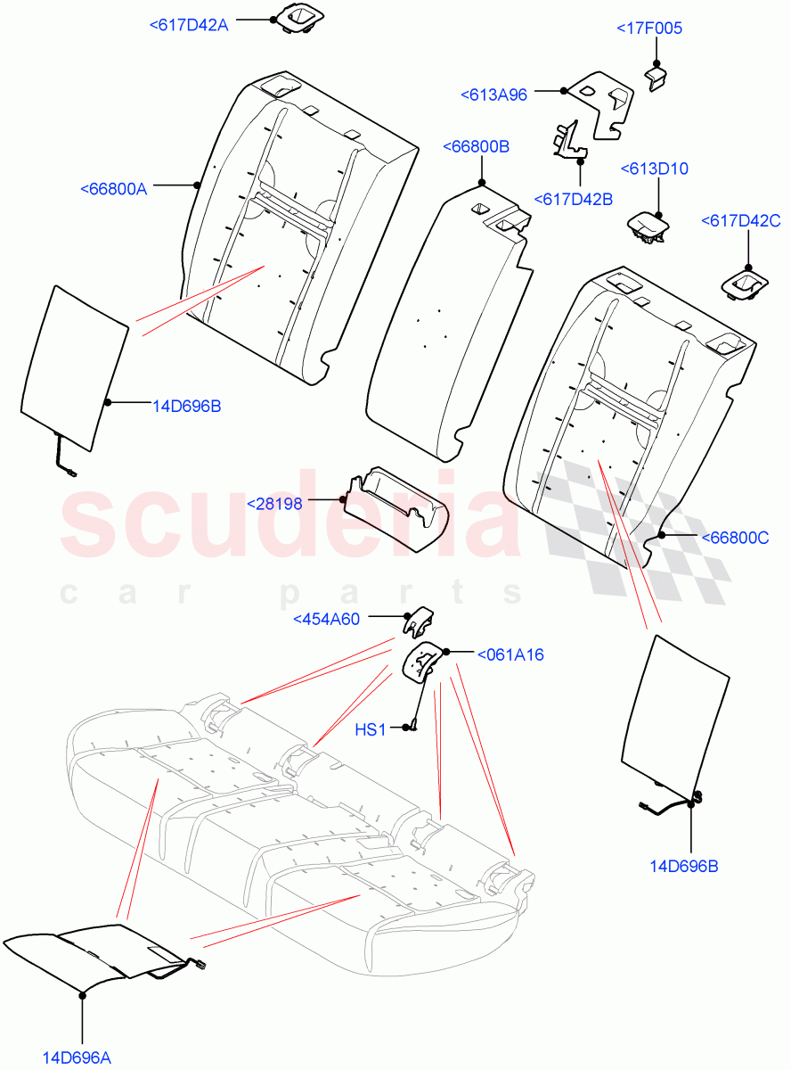 Rear Seat Pads/Valances & Heating (Itatiaia (Brazil)) of Land Rover Land Rover Range Rover Evoque (2019+) [2.0 Turbo Diesel]