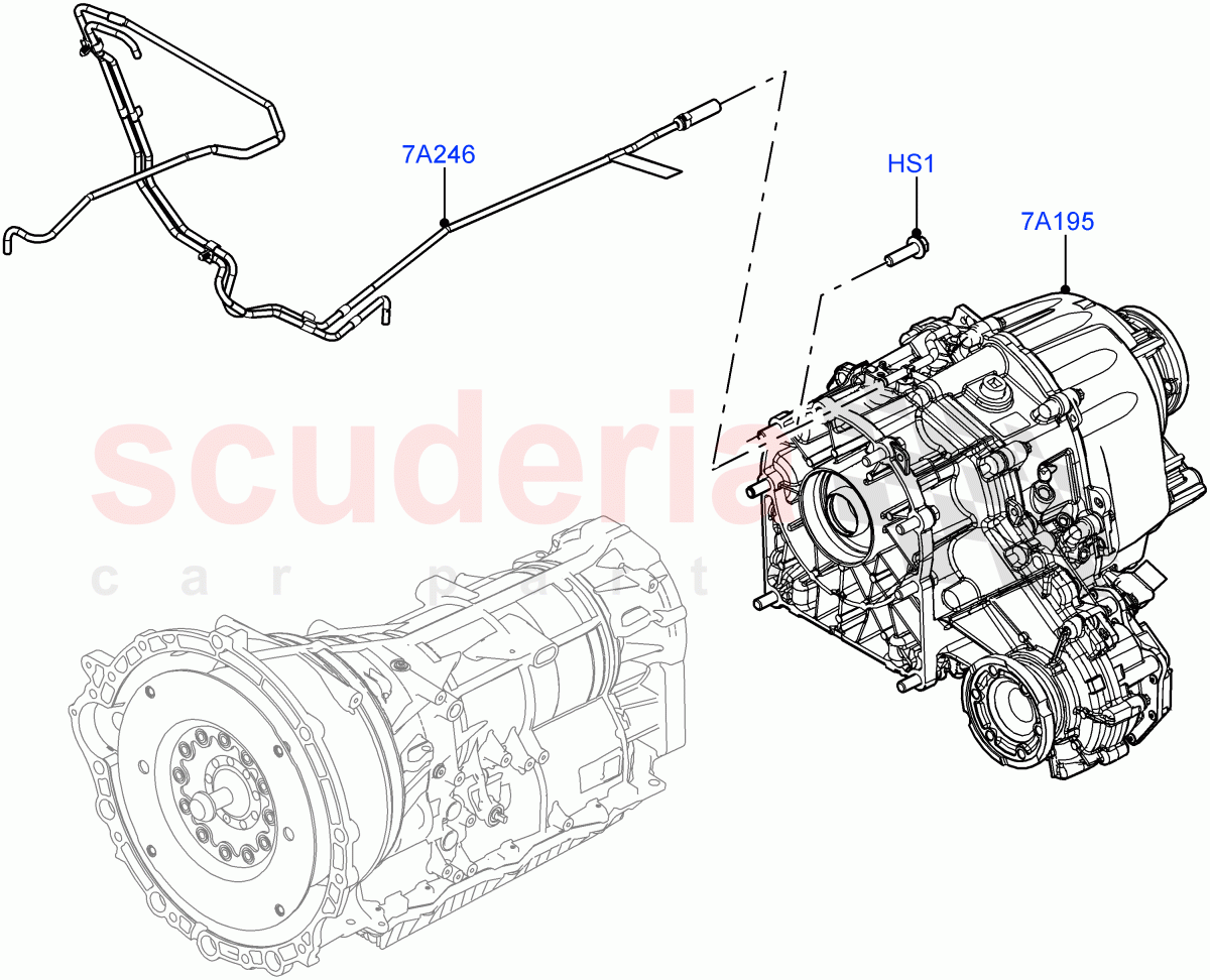 Transfer Drive Case (Nitra Plant Build) (3.0L AJ20D6 Diesel High, With 2 Spd Trans Case With Ctl Trac) ((V) FROMM2000001) of Land Rover Land Rover Defender (2020+) [3.0 I6 Turbo Petrol AJ20P6]