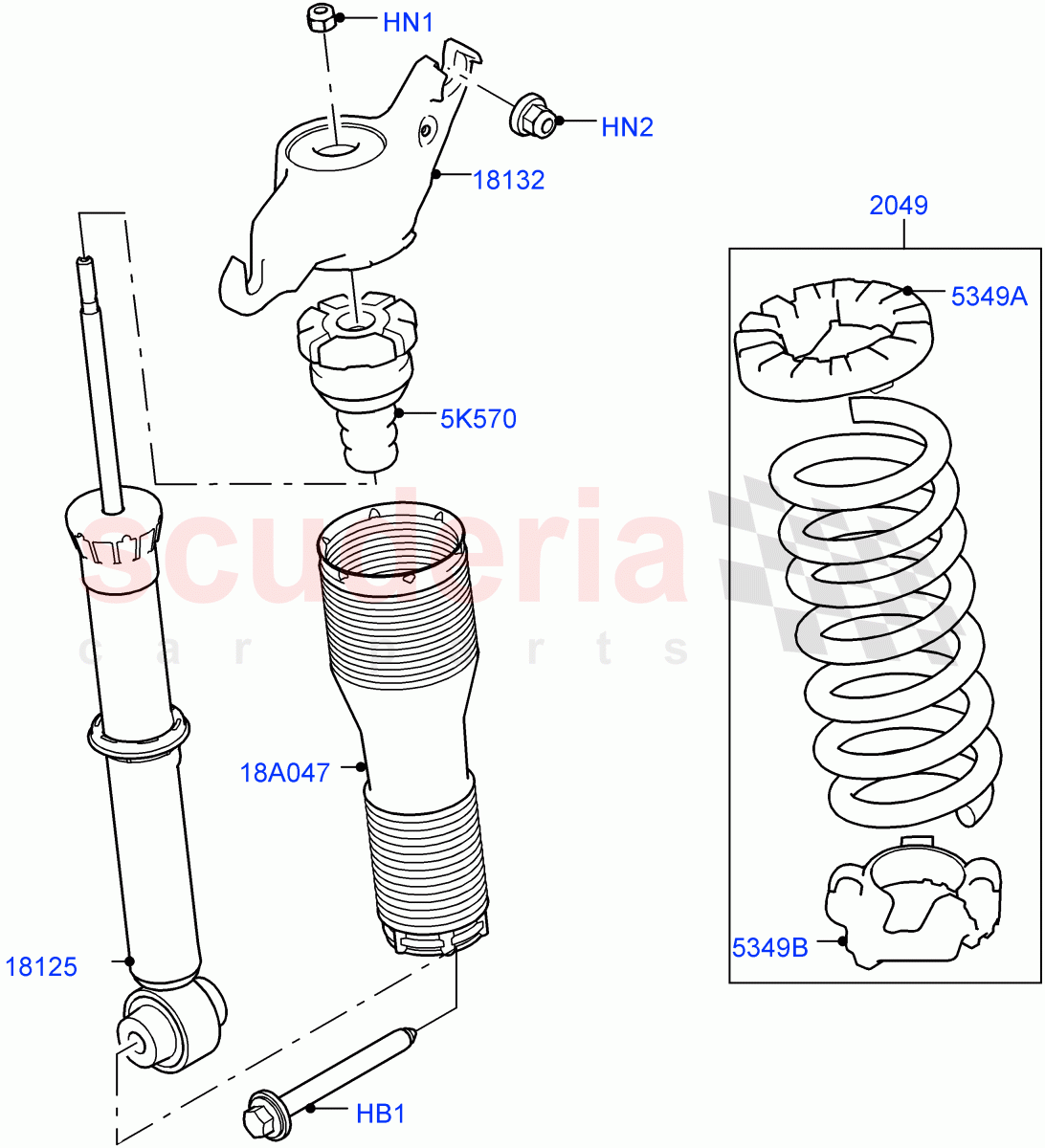 Rear Springs And Shock Absorbers (Itatiaia (Brazil)) ((V) FROMGT000001) of Land Rover Land Rover Discovery Sport (2015+) [2.2 Single Turbo Diesel]