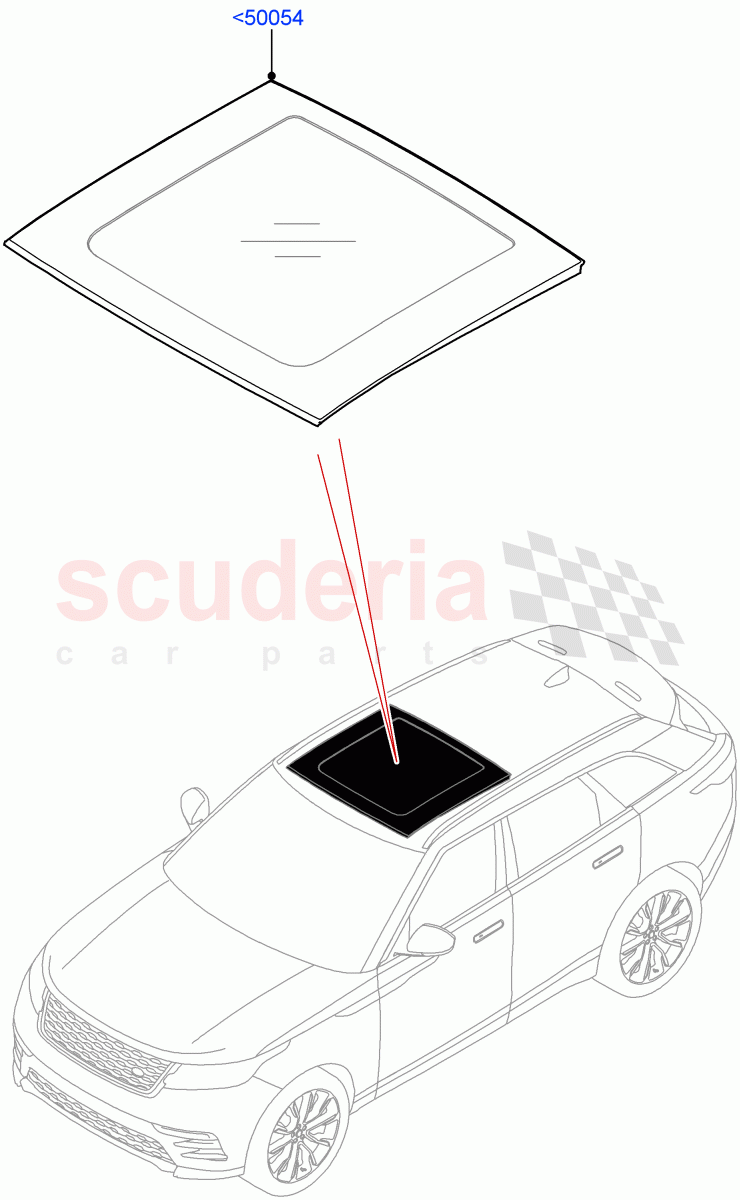 Sliding Roof Panel (With Roof Conversion-Panorama Power) of Land Rover Land Rover Range Rover Velar (2017+) [2.0 Turbo Diesel AJ21D4]