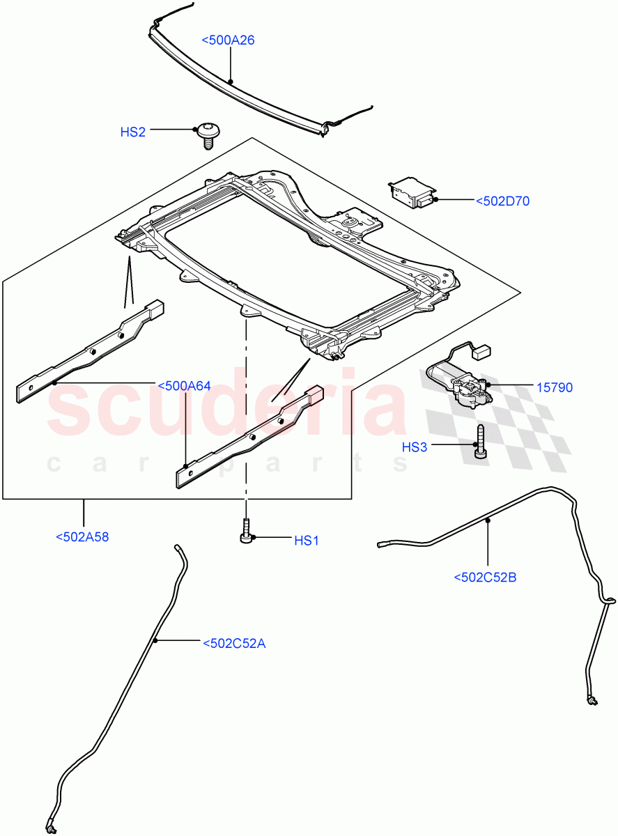 Sliding Roof Mechanism And Controls (Power Tilt/Slide Sun Roof) ((V) FROMAA000001) of Land Rover Land Rover Discovery 4 (2010-2016) [3.0 Diesel 24V DOHC TC]
