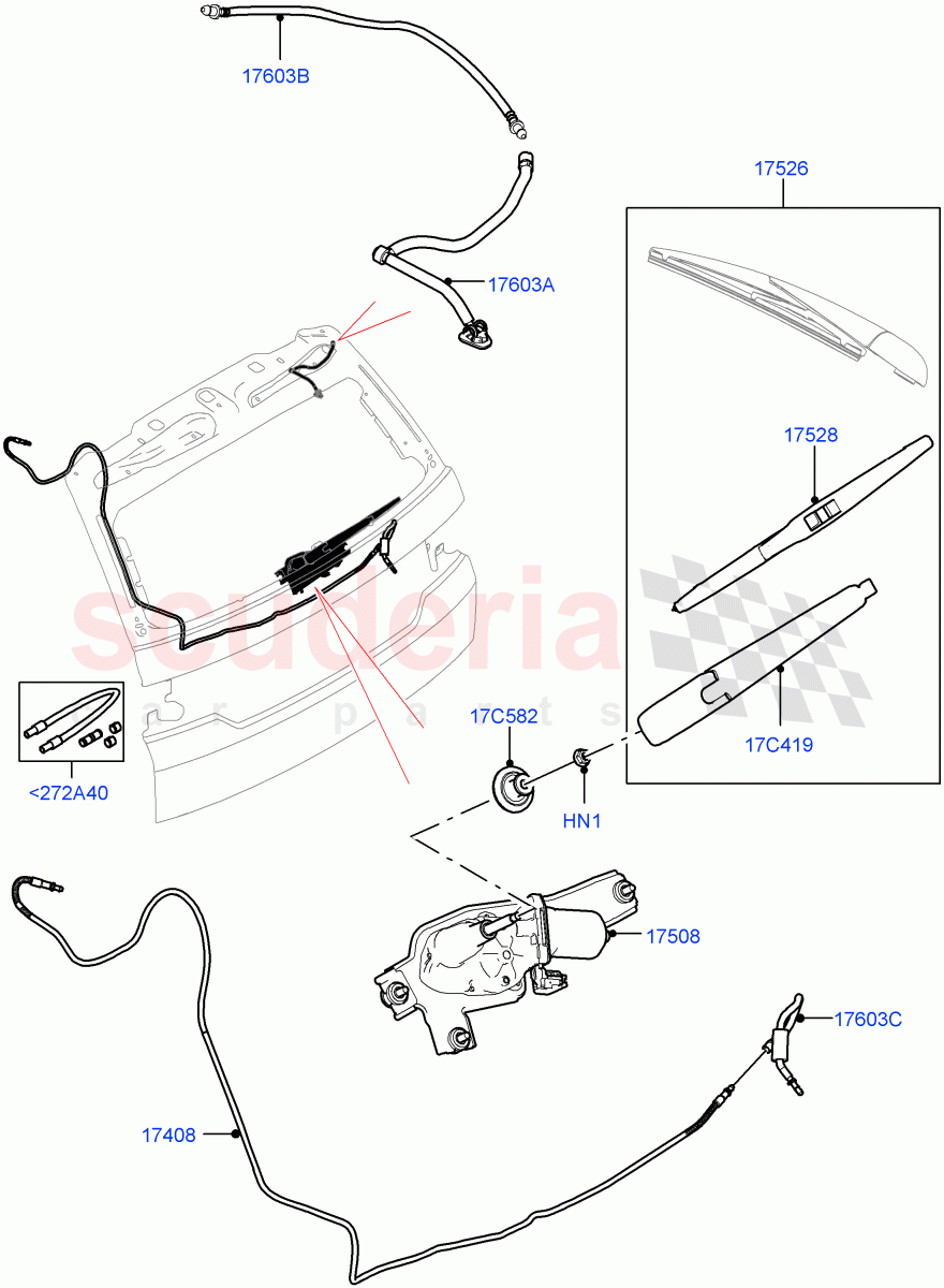 Rear Window Wiper And Washer (Halewood (UK)) of Land Rover Land Rover Discovery Sport (2015+) [2.0 Turbo Petrol AJ200P]