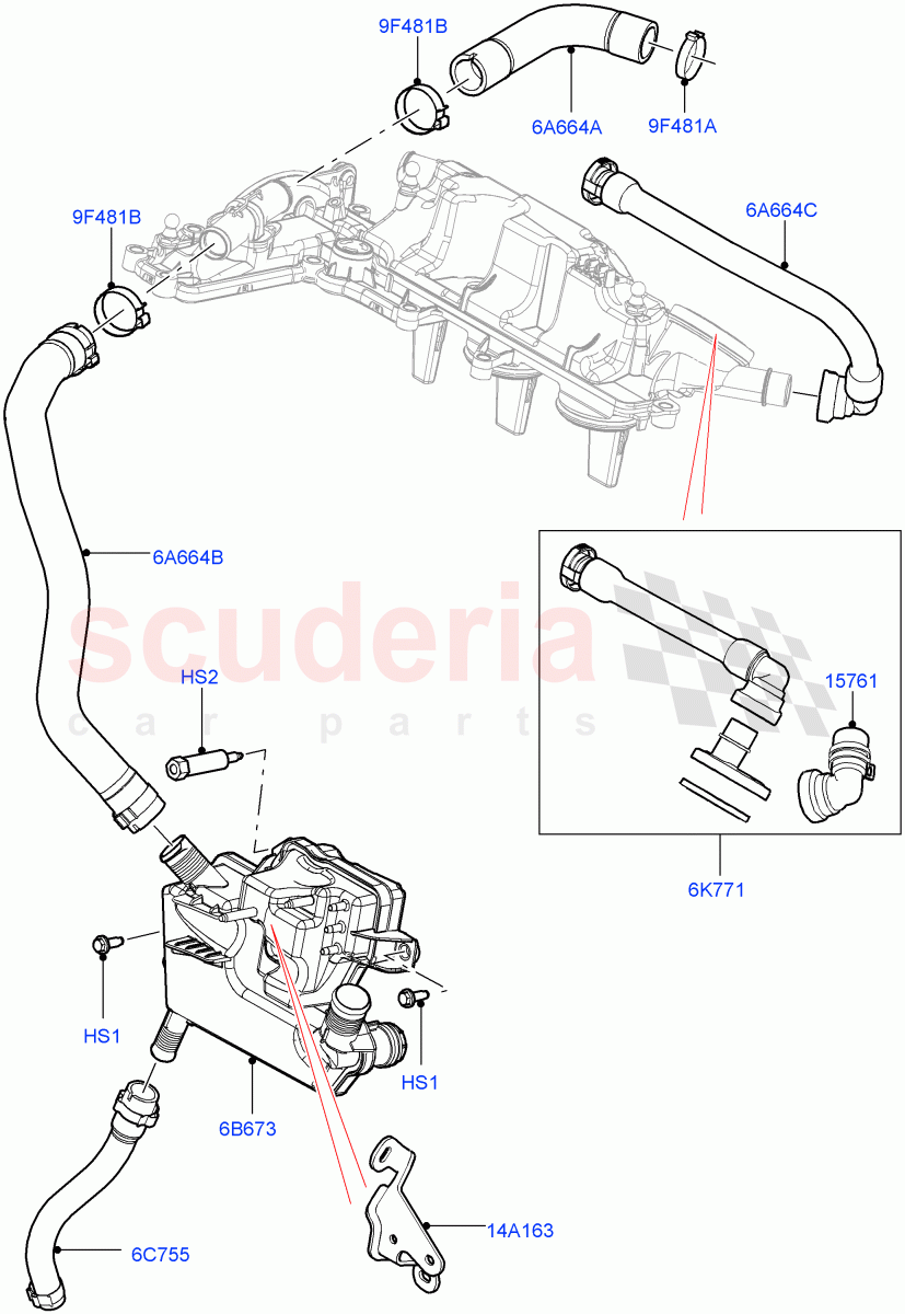 Emission Control - Crankcase (2.2L CR DI 16V Diesel) ((V) FROMBH000001) of Land Rover Land Rover Range Rover Evoque (2012-2018) [2.2 Single Turbo Diesel]