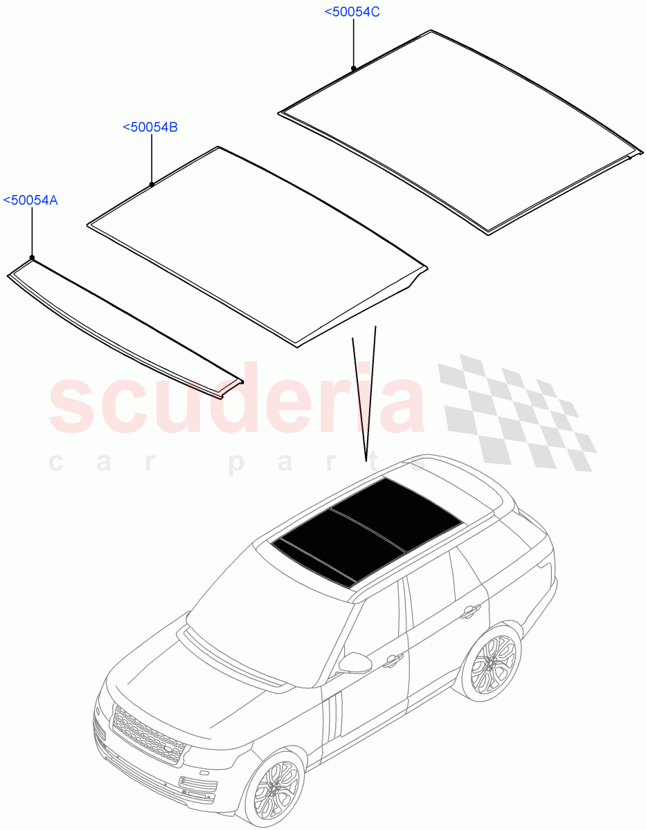 Sliding Roof Panel (With Roof Conversion-Panorama Power) of Land Rover Land Rover Range Rover (2012-2021) [2.0 Turbo Petrol AJ200P]