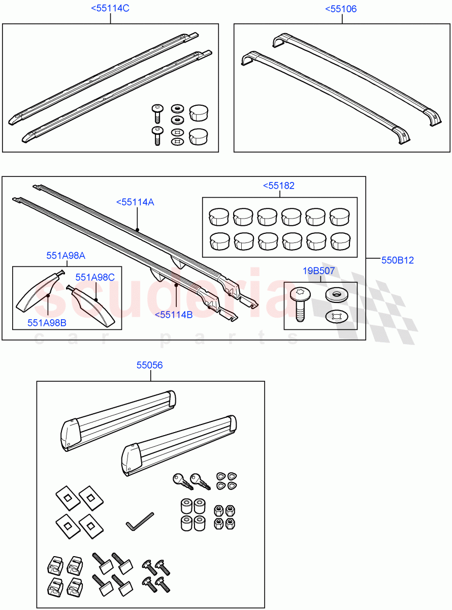 Accessory Roof Rack Mounting Kits ((V) FROMAA000001) of Land Rover Land Rover Discovery 4 (2010-2016) [3.0 DOHC GDI SC V6 Petrol]