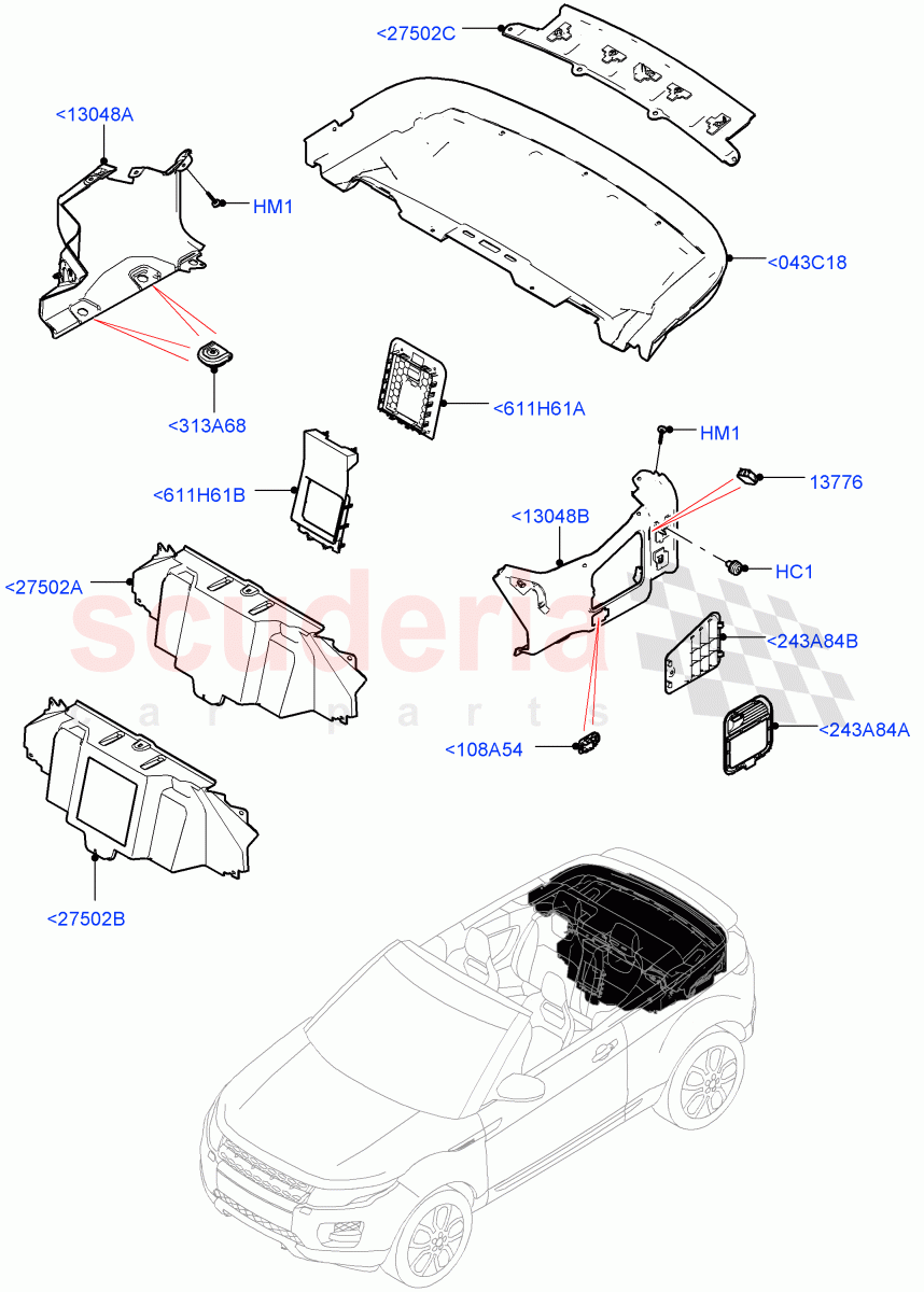 Side Trim (2 Door Convertible, Halewood (UK)) of Land Rover Land Rover Range Rover Evoque (2012-2018) [2.0 Turbo Diesel]