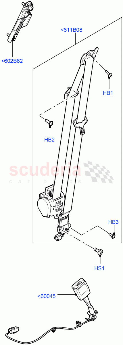 Front Seat Belts (Changsu (China)) ((V) FROMEG000001) of Land Rover Land Rover Range Rover Evoque (2012-2018) [2.0 Turbo Diesel]