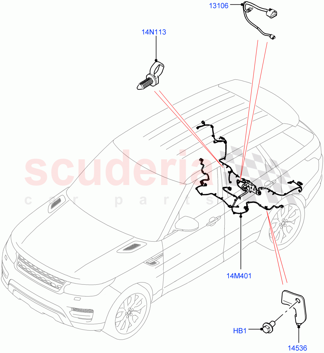 Electrical Wiring - Chassis (Chassis) of Land Rover Land Rover Range Rover Sport (2014+) [5.0 OHC SGDI SC V8 Petrol]