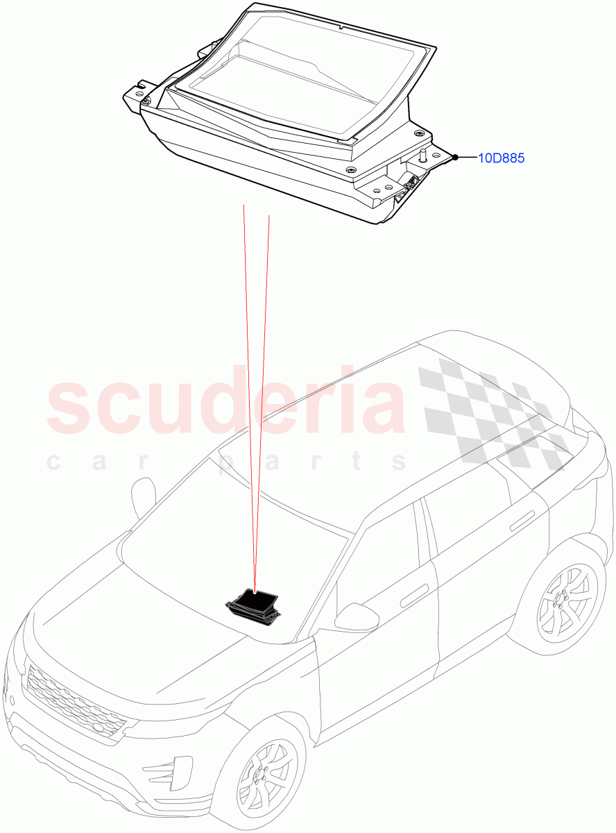 Head Up Display Module (Changsu (China), Head Up Display) of Land Rover Land Rover Range Rover Evoque (2019+) [2.0 Turbo Petrol AJ200P]