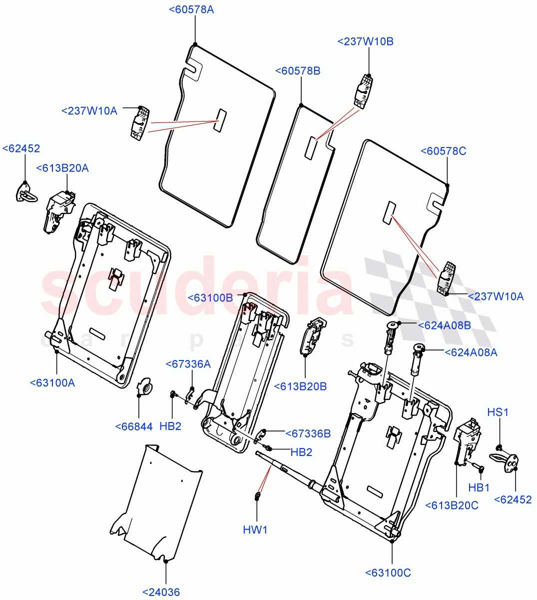 Rear Seat Back (Itatiaia (Brazil)) of Land Rover Land Rover Range Rover Evoque (2019+) [2.0 Turbo Diesel]