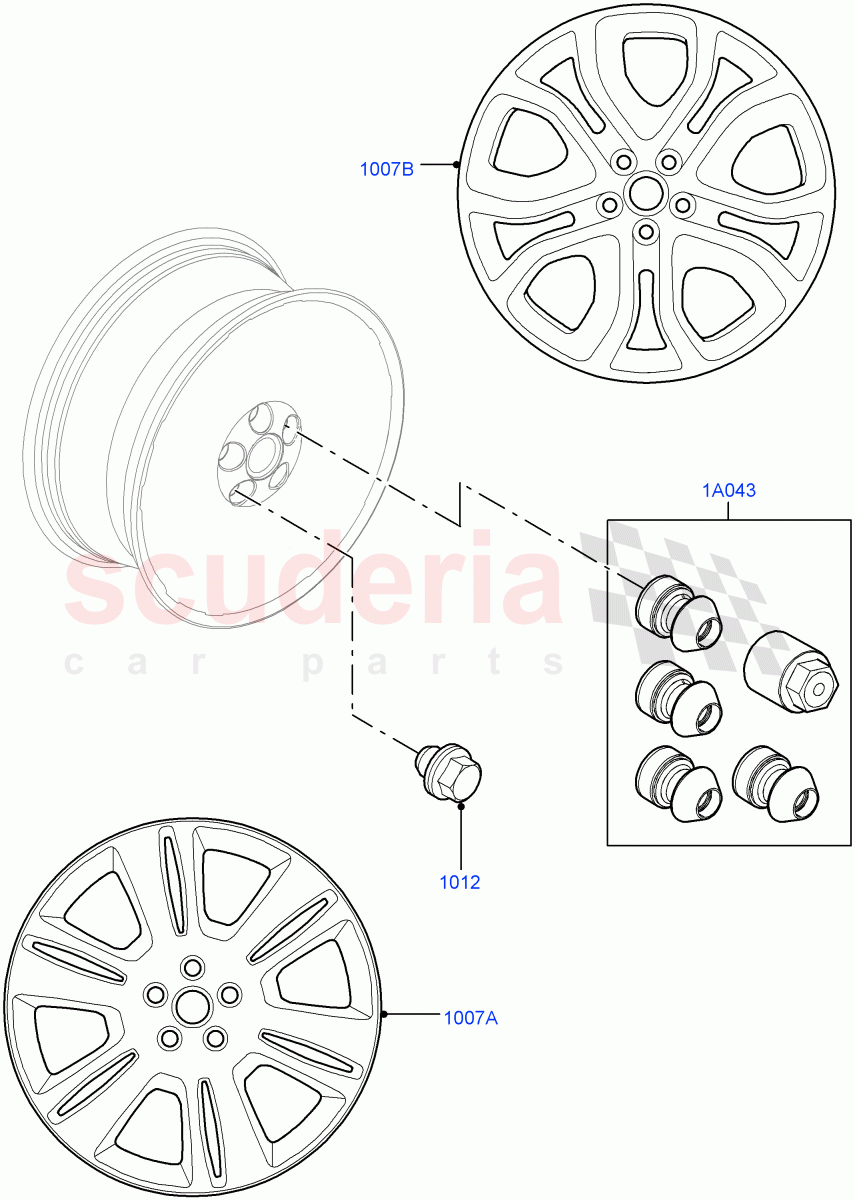 Accessory Wheels (Accessory) (Halewood (UK), Itatiaia (Brazil)) of Land Rover Land Rover Discovery Sport (2015+) [2.0 Turbo Diesel]