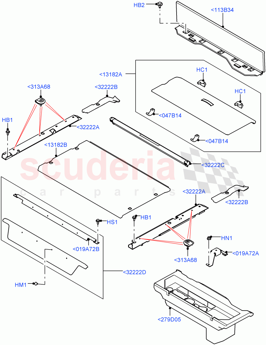 Load Compartment Trim (Floor) (Petrol/Electric Hybrid) ((V) FROMJA000001) of Land Rover Land Rover Range Rover (2012-2021) [2.0 Turbo Petrol GTDI]