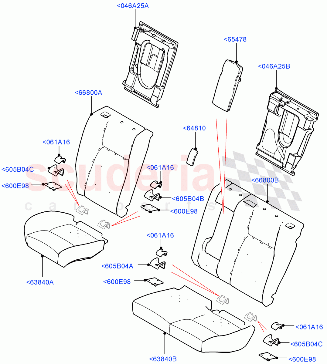 Rear Seat Pads/Valances & Heating (Changsu (China), With 60/40 Split - Folding Rr Seat) ((V) FROMFG000001) of Land Rover Land Rover Discovery Sport (2015+) [2.0 Turbo Petrol AJ200P]