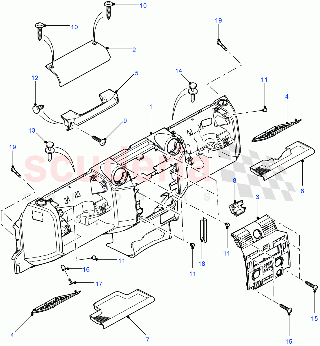 Facia ((V) FROM7A000001) of Land Rover Land Rover Defender (2007-2016)